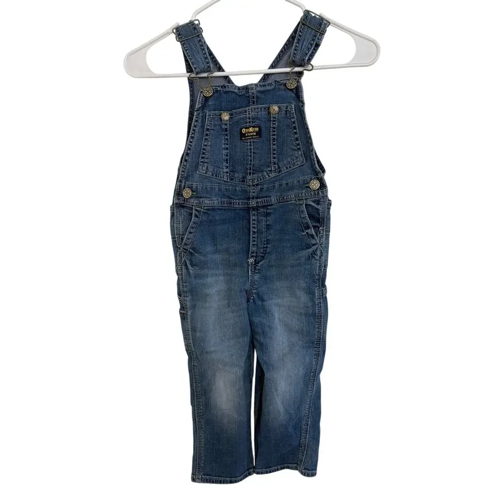 Vintage OshKosh B'Gosh Vestbak Denim Overalls Size Kids 4